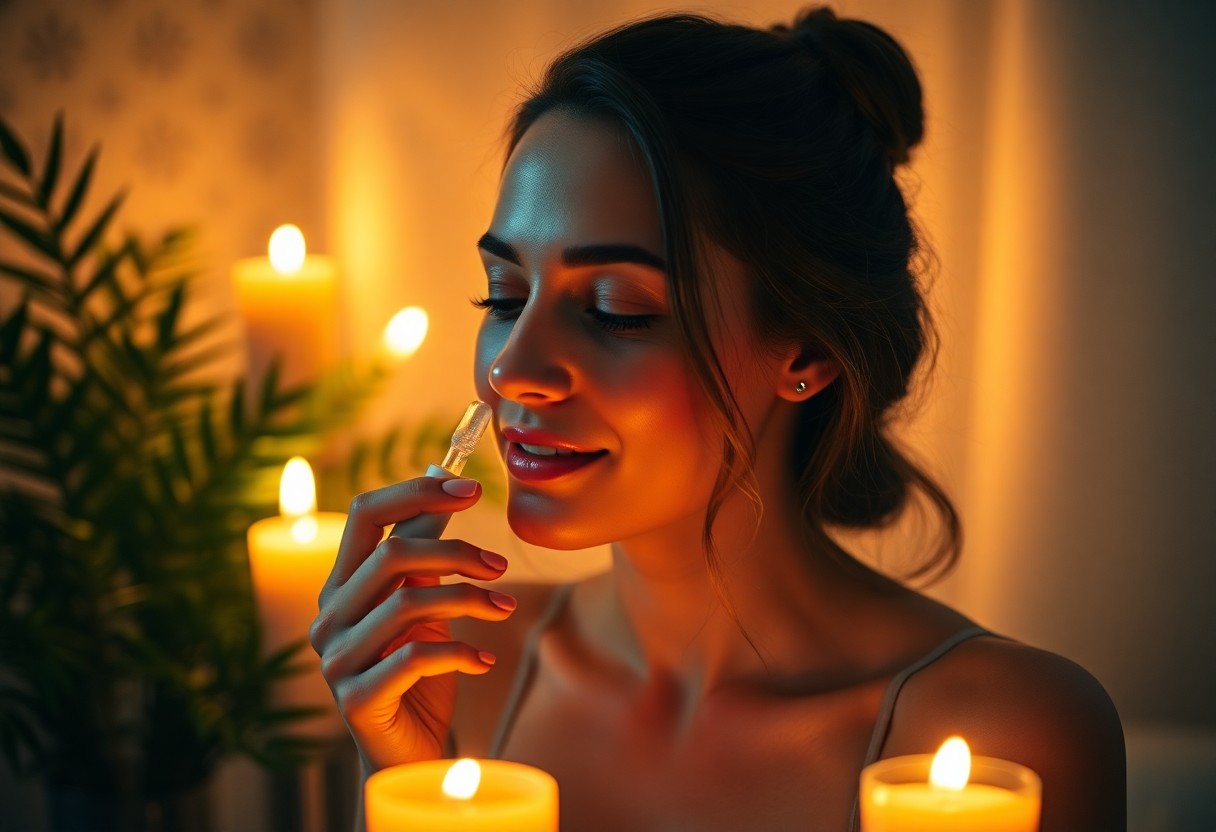 Women at Nighttime showing her Glowing Skin