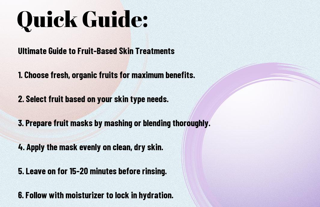 ultimate guide to fruitbased skin treatments
