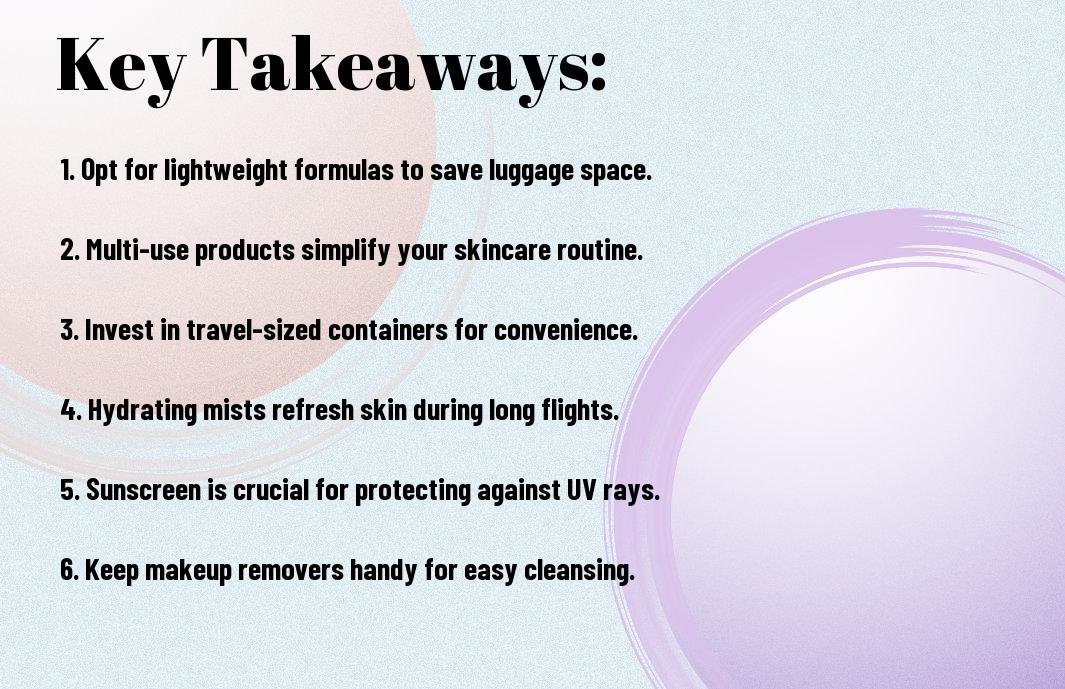 Key Takeaways: 5 Must-Have Travel-Friendly Skincare Products