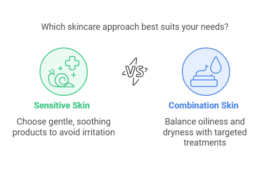 Skincare comparison for sensitive skin