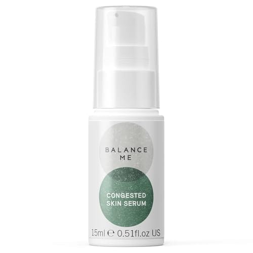 Balance Me Congested Skin Serum 0 5 fl oz Acne Spot Gel for All Skin Types Targets Blemishes Reduces Redness Calms Clears Vegan Natural