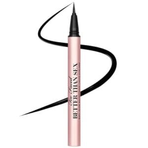 Too Faced Better Than Sex Easy Glide Waterproof Liquid Eyeliner | High Pigment + Smudge Proof, 0.02 Fl Oz, Black