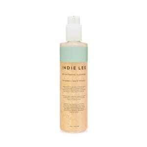 Indie Lee Brightening Facial Cleanser - Daily Hydrating Cleanser, Makeup Remover & Exfoliating Face Mask to Brighten, Firm & Protect Dry Skin - Clean, Gentle Face Wash (10oz)