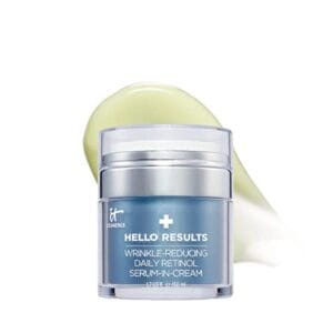 IT Cosmetics Hello Results Anti-Aging Retinol Serum-Cream - Firming Face Cream with Niacinamide & Vitamins B5 & E - 1.7 fl oz