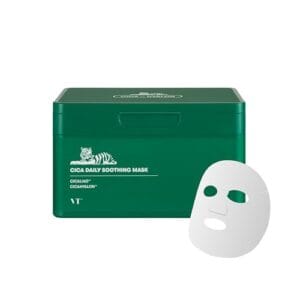 VT COSMETICS Daily Soothing Mask 30ea, Facial Sheet Mask for Moist & Hydrating, 30 Day Supply, Centella Asiatica Face Mask, Instant Calm & Glow, Korean Skincare, Valentine Gift