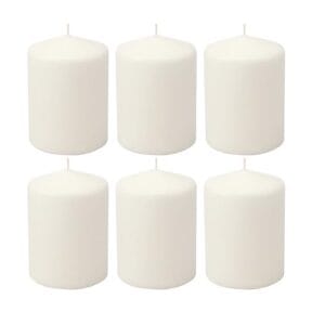 Stonebriar 35 Hour Long Burning Unscented Pillar Candles, 3x4, White