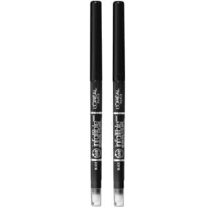 L’Oréal Paris Makeup Infallible Never Fail Original Mechanical Pencil Eyeliner with Built in Sharpener, Black, 0.008 oz., 2 Count