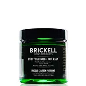 Brickell Men's Purifying Charcoal Face Mask Skin Care Product, Natural and Organic Activated Charcoal Facial Mask With Detoxifying Kaolin Clay, 4 Ounce, Unscented