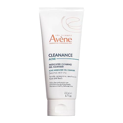 Avene Cleanance ACNE Clearing Gel, acne cleanser for sensitive skin with Salicylic Acid, deep cleanses & prevents acne on face & body 6.76 Fl Oz