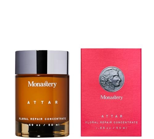 Attar Floral Repair Concentrate, 50ml, Face Moisturizer, Essential Oil Free, Nourishing Balm for Radiant Glow, Hazelnut, Rosehip Seed, Rare Rose Extracts, Jasmine Sambac