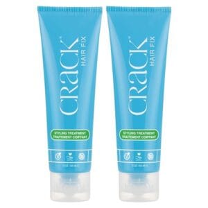 Crack Hair Fix Styling Treatment - Multi-Tasking, Anti-Frizz, Leave-In Styling Cream with Protection from Humidity, Chlorine, Heat Treatments & Sun, 3 oz (Pack of 2)