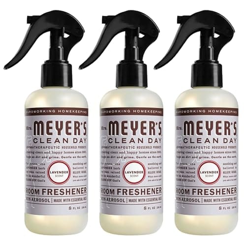 MRS. MEYER'S CLEAN DAY Room and Air Freshener Spray, Non-Aerosol Spray Bottle Infused with Essential Oils, Lavender, 8 Fl. Oz - Pack of 3