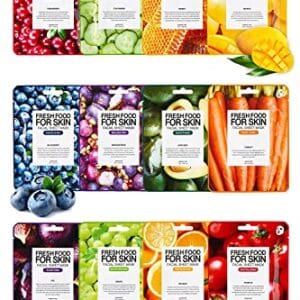 FARMSKIN Organic Face Mask, 12 pcs - Hydrating, Moisturizing, Brightening, Soothing, Cruelty-Free
