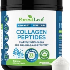Collagen Peptides Powder Unflavored - Hydrolyzed Collagen Protein Powder Type 1, 2 & 3 - Grass Fed Keto Collagen Powder for Women & Men - Vital Hair, Skin, Nails, Joints, Recovery, 11g Per Serving