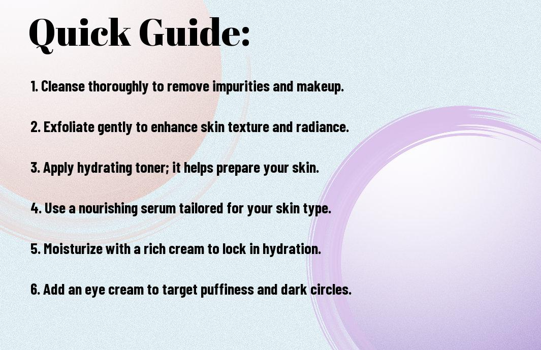 Quick Guide: Best Nighttime Skincare Tips for Radiant Skin.